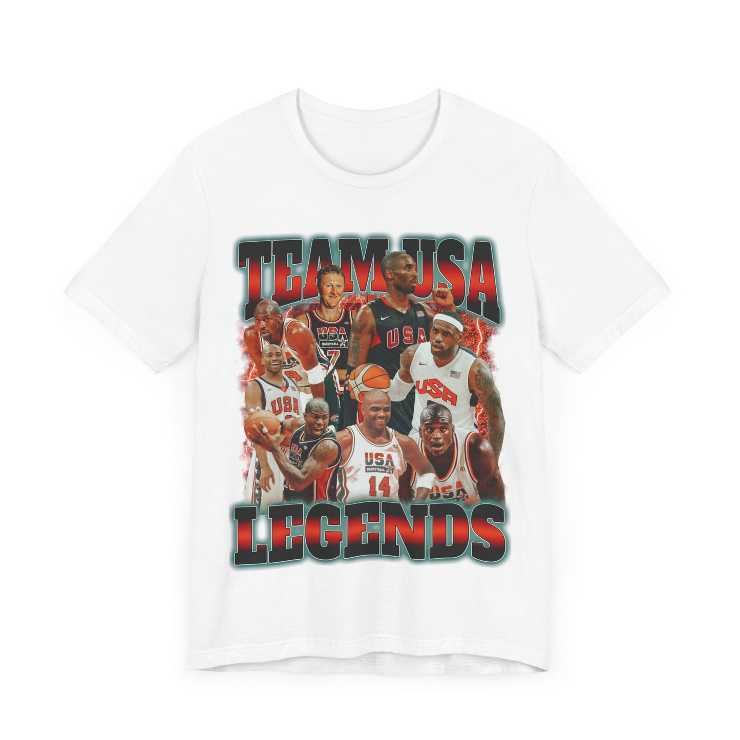 Vintage 90s Basketball Bootleg Style T-Shirt USA LEGENDS Unisex Graphic Tee