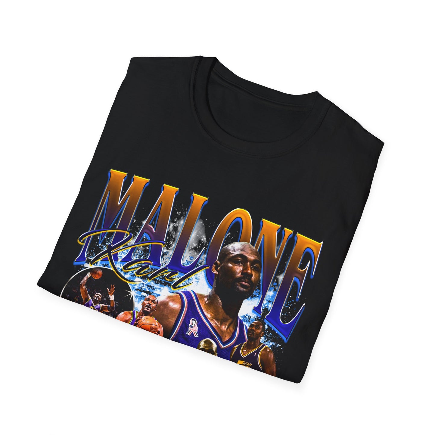 Vintage 90s Basketball Bootleg Style T-Shirt, KARL MALONE Graphic Tee, Retro Basketball Shirt Unisex Graphic Tee