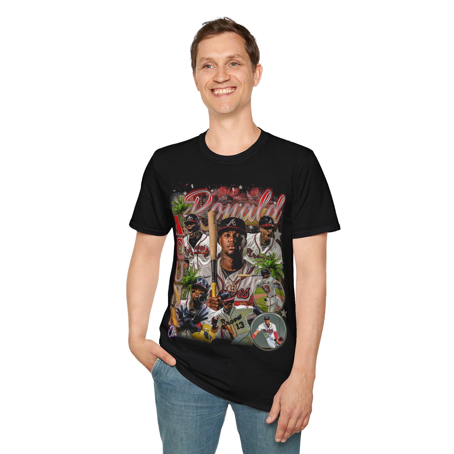 Vintage 90s Baseball Bootleg Style T-Shirt, RONALD ACUNA JR Retro Baseball Shirt Unisex Graphic Tee