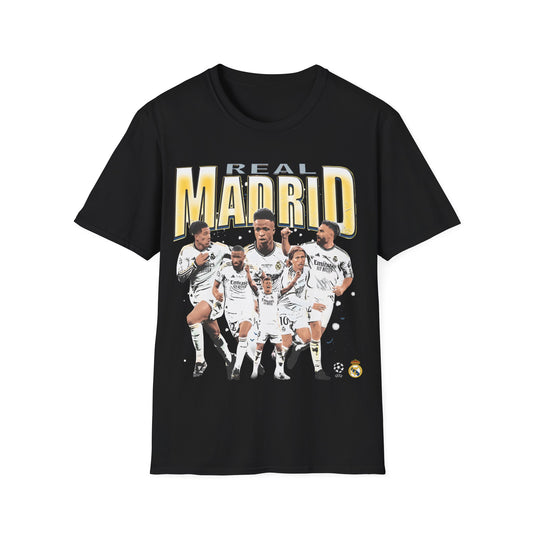 Vintage 90s Soccer Bootleg Style T-Shirt, REAL MADRID Graphic Tee, Retro Soccer Shirt Unisex Graphic Tee