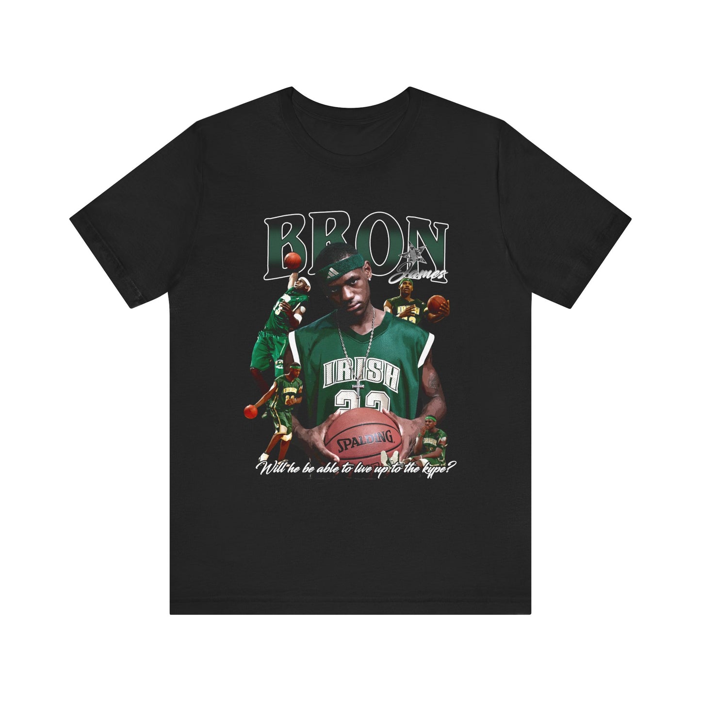 Vintage 90s Basketball Bootleg Style T-Shirt LEBRON JAMES IRISH Unisex Tee Shirt