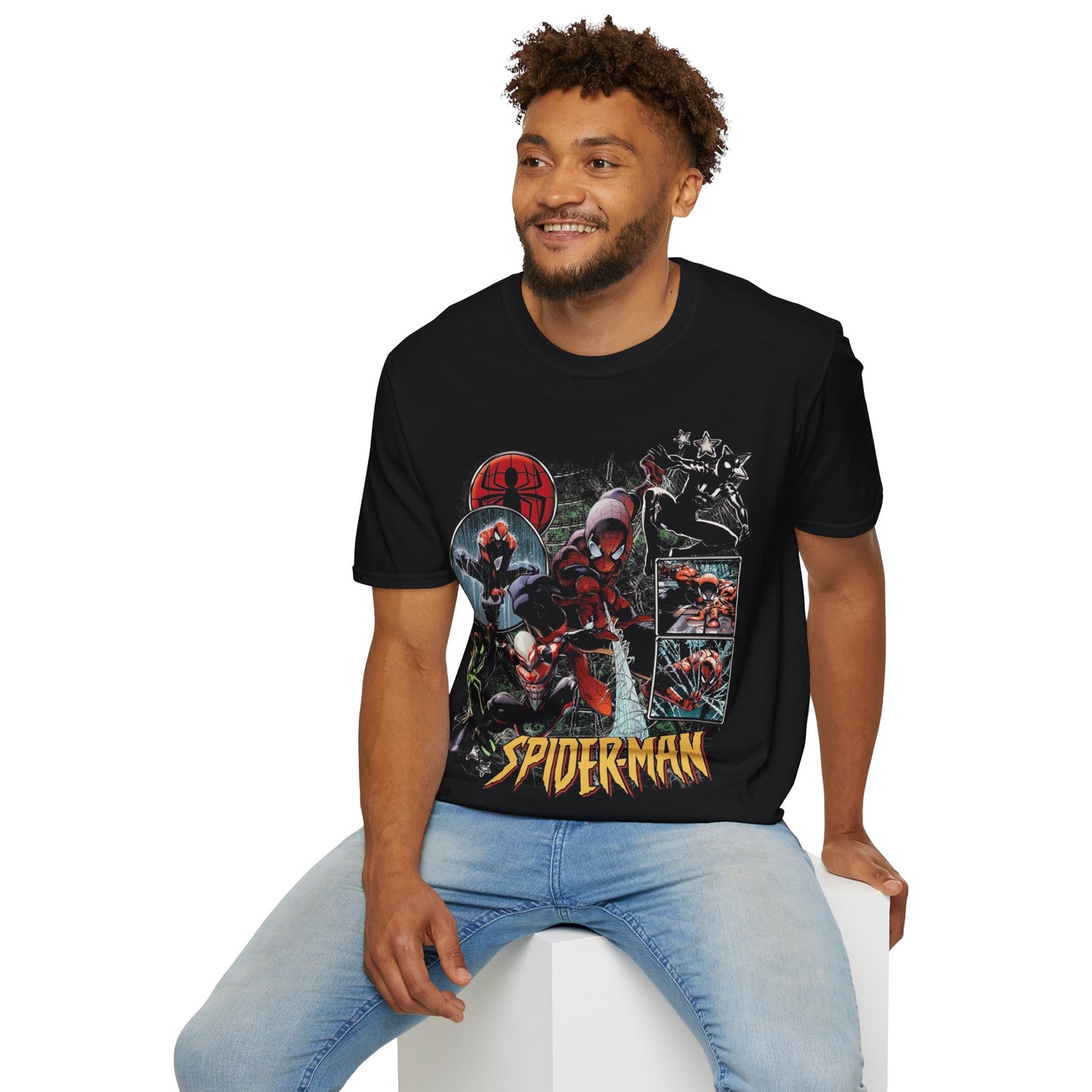 Vintage 90s Superheroes Bootleg Style T-Shirt, SPIDERMAN Retro Superheroes Shirt Unisex Graphic Tee