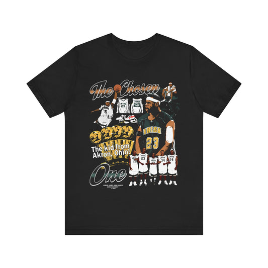 Vintage 90s Basketball Bootleg Style T-Shirt, LEBRON JAMES Chosen One Unisex Tee