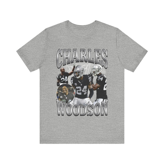 Vintage 90s Football Bootleg Style T-Shirt CHARLES WOODSON Unisex Graphic Tee