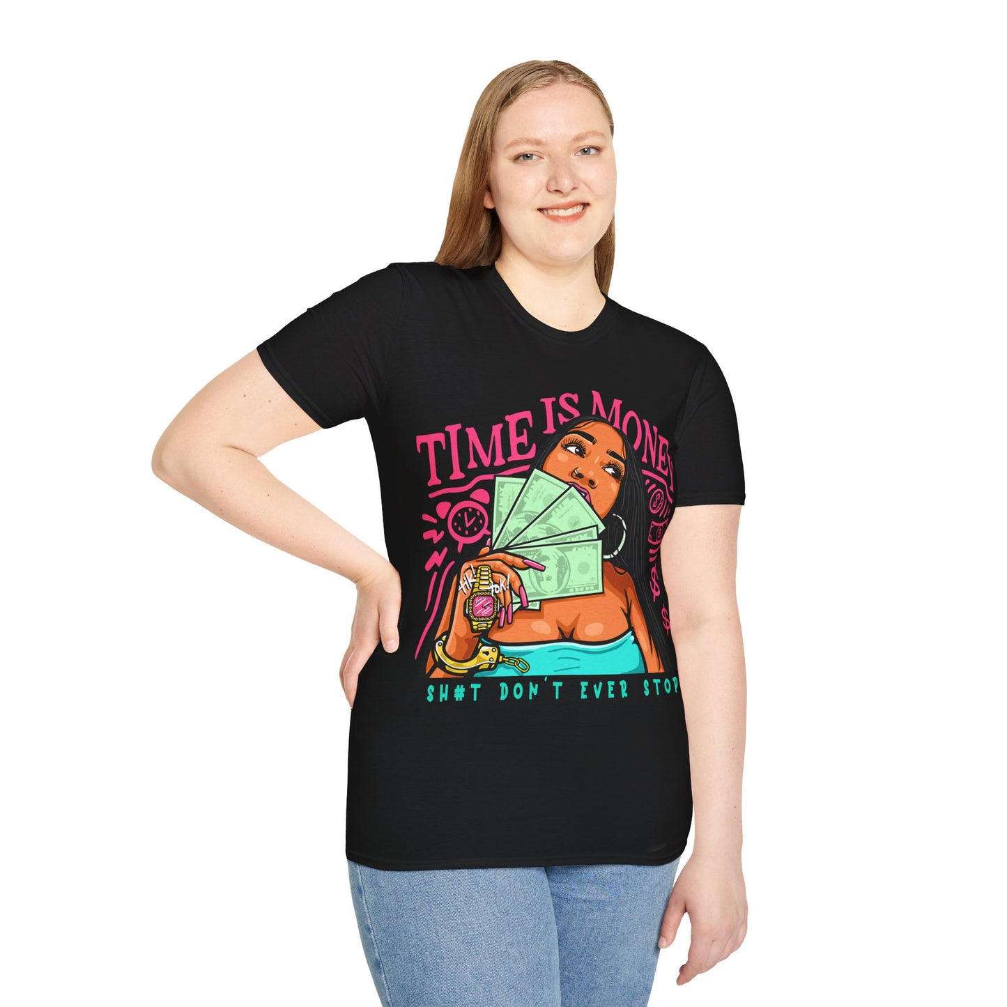 TIME IS MONEY PREMIUM STREETWEAR Unisex Softstyle T-Shirt