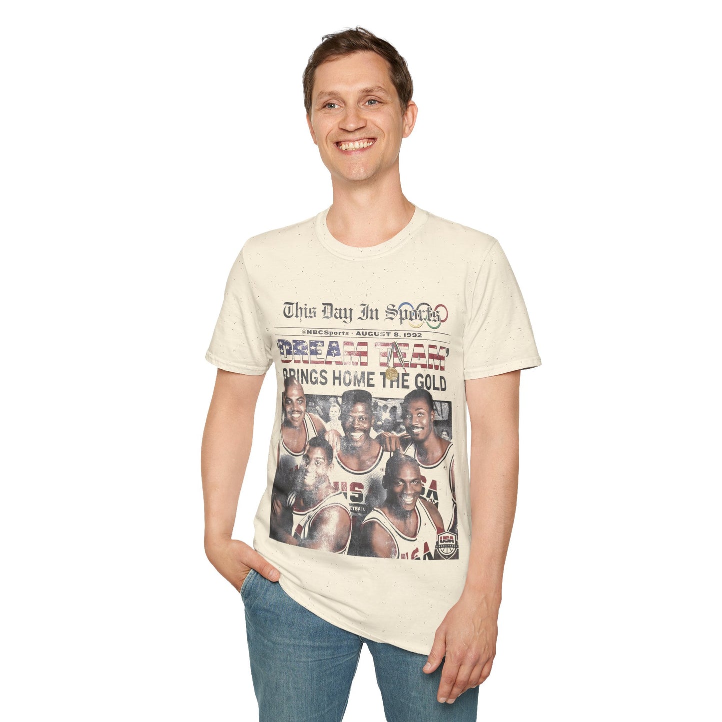 Vintage 90s Basketball Bootleg Style T-Shirt, DREAM TEAM 92 Retro Basketball Shirt Unisex Graphic Tee