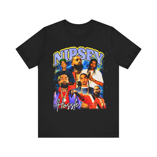 Vintage 90s Rap Bootleg Style T-Shirt, NIPSEY HUSSLE Unisex Graphic Tee Shirt