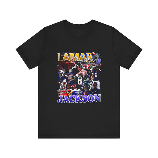 Vintage 90s Football Bootleg Style T-Shirt, LAMAR JACKSON Unisex Tee Shirt