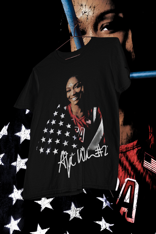 AJA WILSON USA 24 - shirt design, Bootleg tees design, ready to print, Printable design basketball, 90s, DTF,DTG,300 DPI