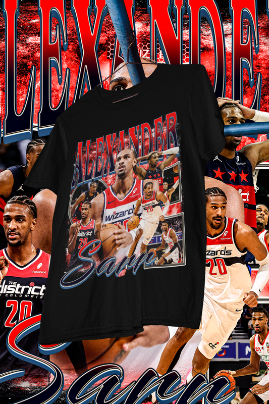 ALEXANDER SARR- shirt design, Bootleg tees design, ready to print, Printable design basketball, 90s, DTF,DTG,300 DPI