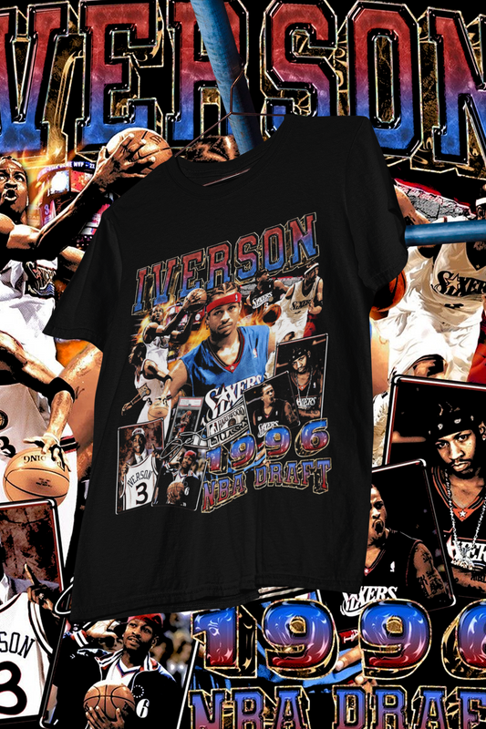 ALLEN IVERSON - shirt design, Bootleg tees design, ready to print, printable design basketball, 90s, DTF,DTG,300 DPI