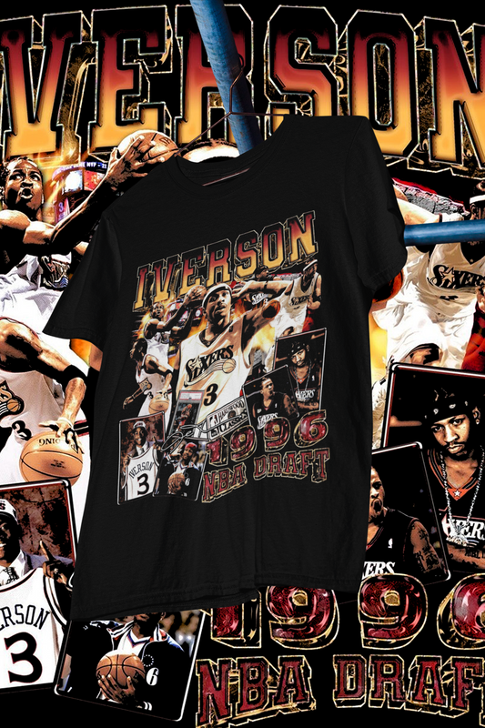 ALLEN IVERSON - shirt design, Bootleg tees design, ready to print, printable design basketball, 90s, DTF,DTG,300 DPI
