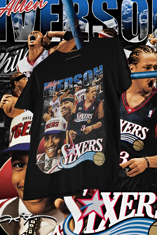 ALLEN IVERSON T-shirt design, Bootleg tees design, ready to print, printable design basketball, 90s, DTF,DTG,300 DPI