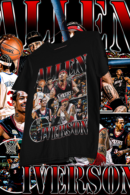 ALLEN IVERSON -shirt design, Bootleg tees design, ready to print, printable design basketball, 90s, DTF,DTG,300 DPI