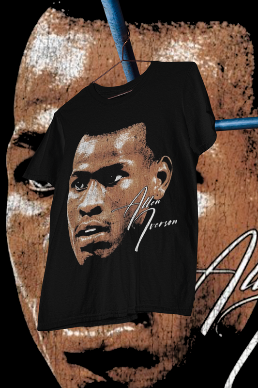 ALLEN IVERSON COLLEGE BIG FACE - shirt design, Bootleg tees design, ready to print, Printable design basketball, 90s, DTF,DTG,300 DPI