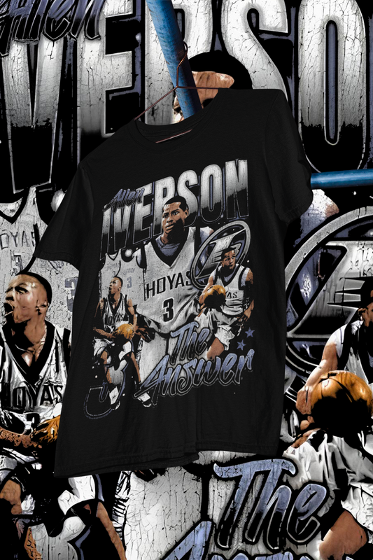 ALLEN IVERSON COLLEGE GTOWN - shirt design, Bootleg tees design, ready to print, Printable design basketball, 90s, DTF,DTG,300 DPI