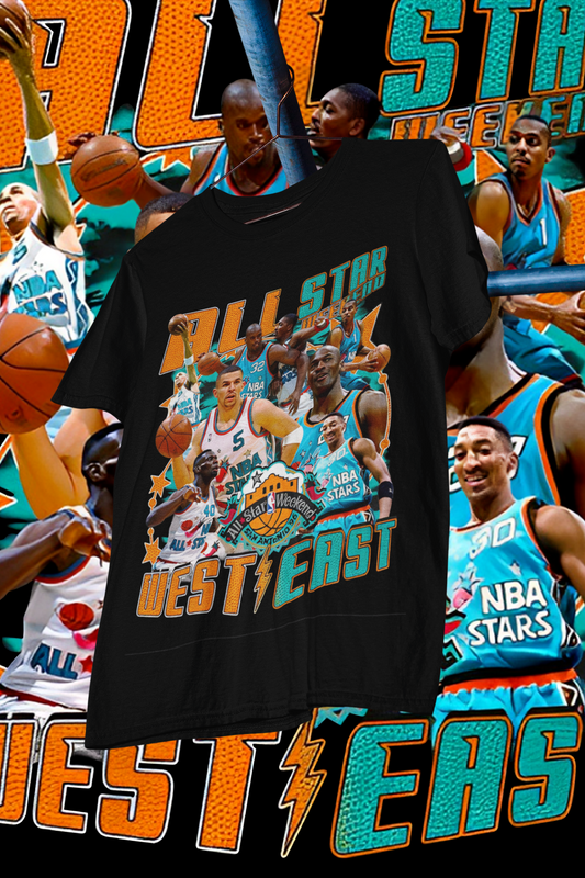 ALL STAR 96 T-shirt design, Bootleg tees design, ready to print, printable design basketball, 90s, DTF,DTG,300 DPI