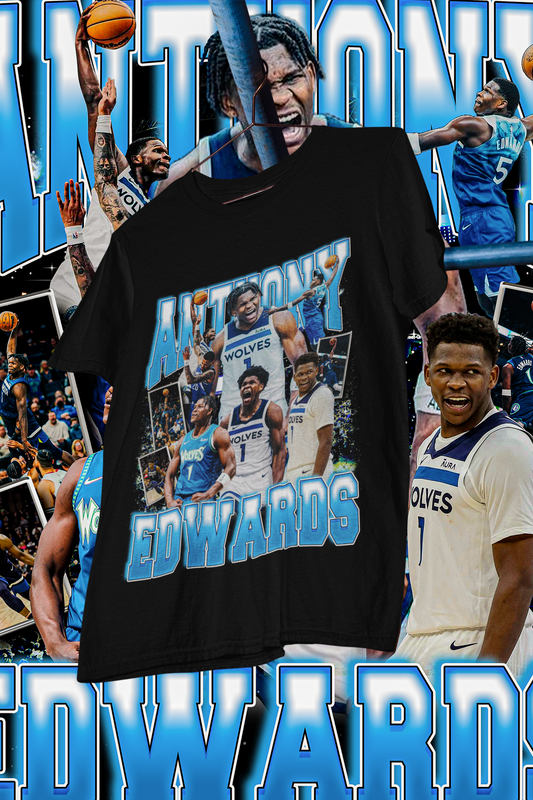 ANTHONY EDWARDS- shirt design, Bootleg tees design, ready to print, Printable design basketball, 90s, DTF,DTG,300 DPI