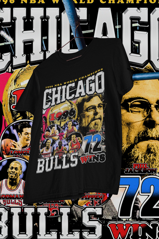 BULLS 96 72 WIN - shirt design, Bootleg tees design, ready to print, Printable design basketball, 90s, DTF,DTG,300 DPI