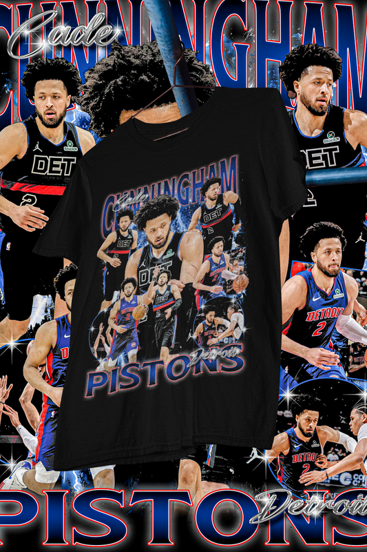 CADE CUNNIGHAM - shirt design, Bootleg tees design, ready to print, Printable design basketball, 90s, DTF,DTG,300 DPI
