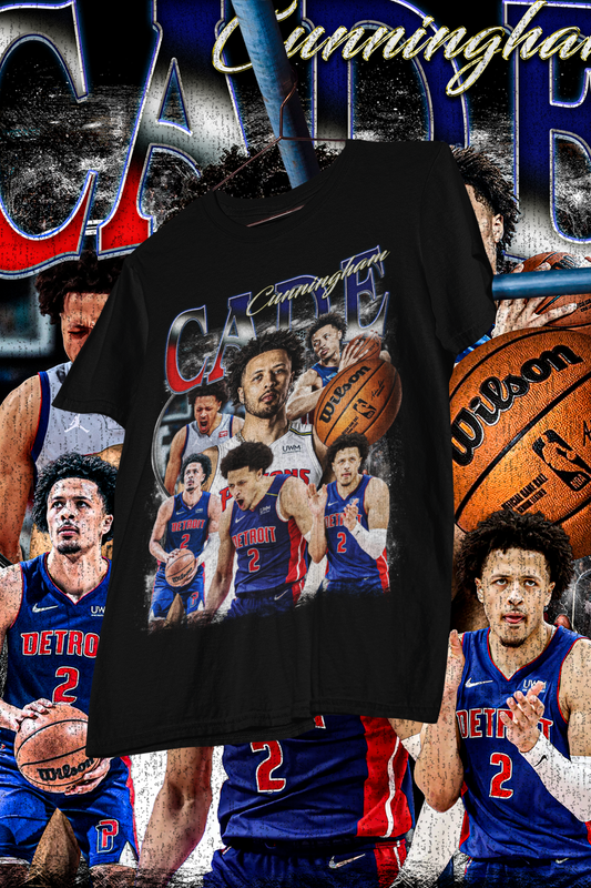 CADE CUNNIGHAM DETROIT- shirt design, Bootleg tees design, ready to print, Printable design basketball, 90s, DTF,DTG,300 DPI