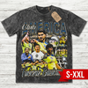 CLUB AMERICA Jumbo Print Acid Washed Vintage 90s Style Heavyweight T Shirt