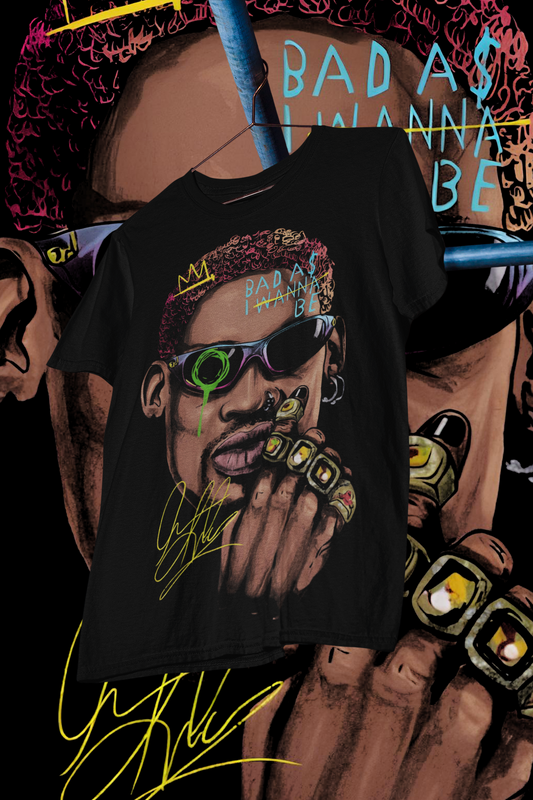 DENNIS RODMAN BAD AS I WANNA BE - shirt design, Bootleg tees design, ready to print, Printable design basketball, 90s, DTF,DTG,300 DPI