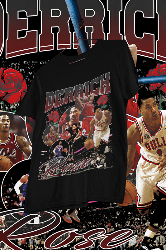 DERRICK ROSE CHICAGO- shirt design, Bootleg tees design, ready to print, Printable design basketball, 90s, DTF,DTG,300 DPI