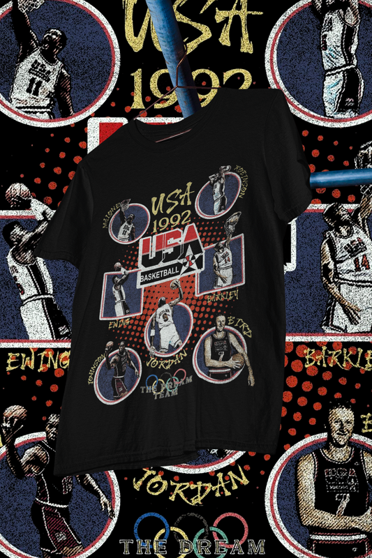 DREAM TEAM 92 GOLD- shirt design, Bootleg tees design, ready to print, Printable design basketball, 90s, DTF,DTG,300 DPI