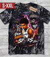 DYLAN HARPER Jumbo Print Acid Washed Vintage 90s Style Heavyweight T-Shirt