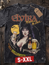 ELVIRA Jumbo Print Acid Washed Vintage 90s Style Heavyweight T-Shirt