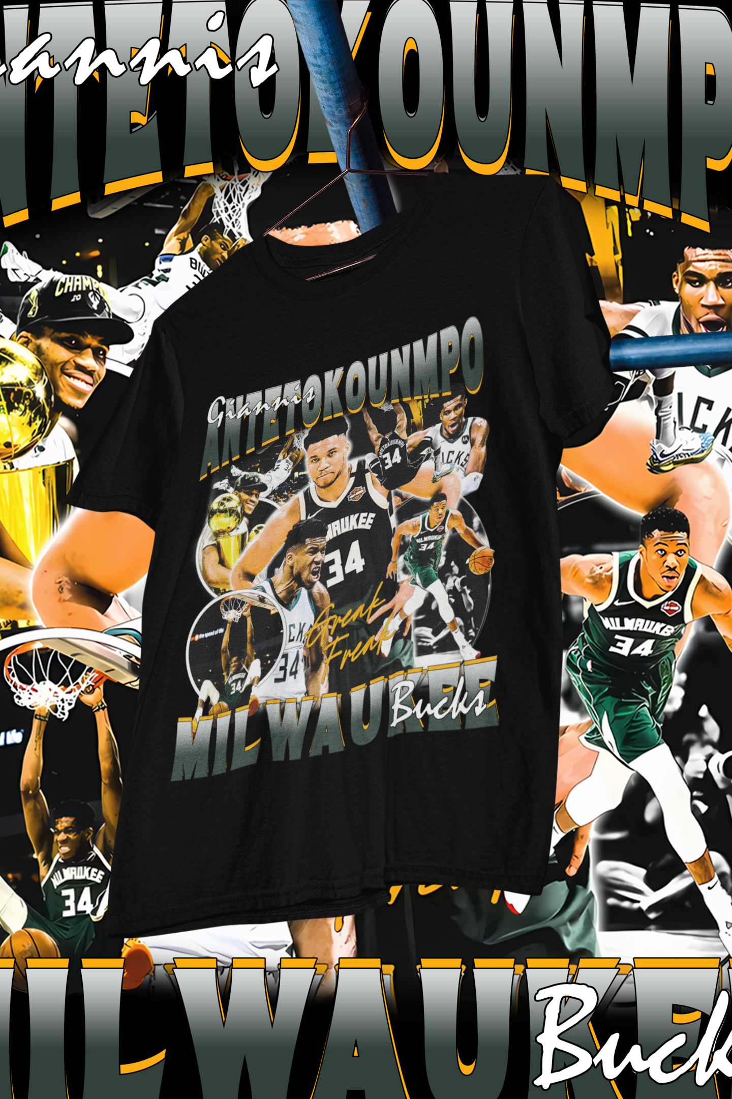 GIANNIS- shirt design, Bootleg tees design, ready to print, Printable design basketball, 90s, DTF,DTG,300 DPI