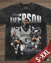 ALLEN IVERSON Jumbo Print Acid Washed Vintage 90s Style Heavyweight T Shirt