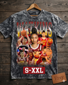 JUJU WATKINS Jumbo Print Acid Washed Vintage 90s Style Heavyweight T Shirt