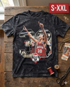 STEPH COLLEGE Jumbo Print Acid Washed Vintage 90s Style Heavyweight T Shirt
