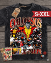 COLOSSUS Jumbo Print Acid Washed Vintage 90s Style Heavyweight T Shirt