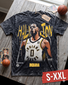 TYRESE HALIBURTON Jumbo Print Acid Washed Vintage 90s Style Heavyweight T Shirt