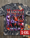 MAGNETO Jumbo Print Acid Washed Vintage 90s Style Heavyweight T Shirt