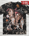 PAIGE BUECKERS Jumbo Print Acid Washed Vintage 90s Style Heavyweight T Shirt