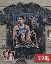 JAYSON TATUM COLLEGE Jumbo Print Acid Washed Vintage 90s Style Heavyweight T Shirt