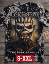 METAL LEGENDS Jumbo Print Acid Washed Vintage 90s Style Heavyweight T Shirt