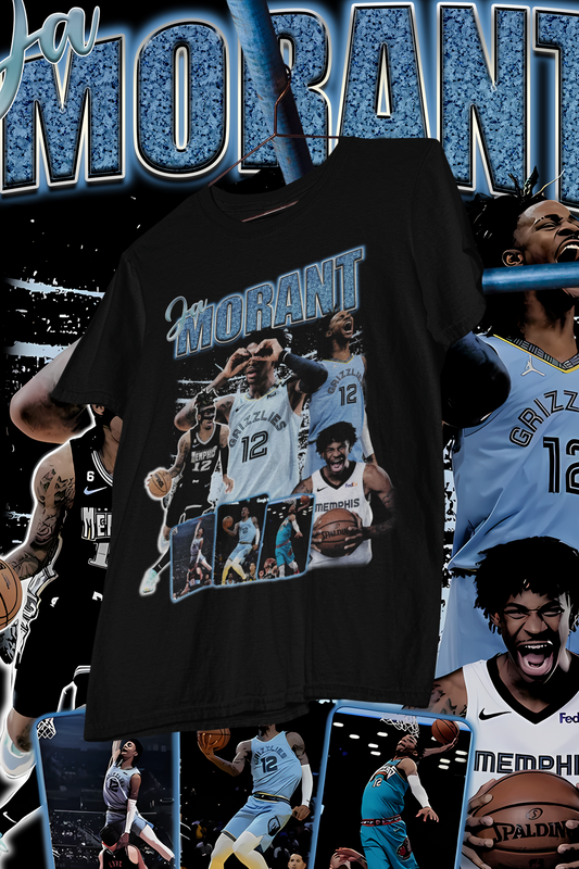 JA MORANT- shirt design, Bootleg tees design, ready to print, Printable design basketball, 90s, DTF,DTG,300 DPI