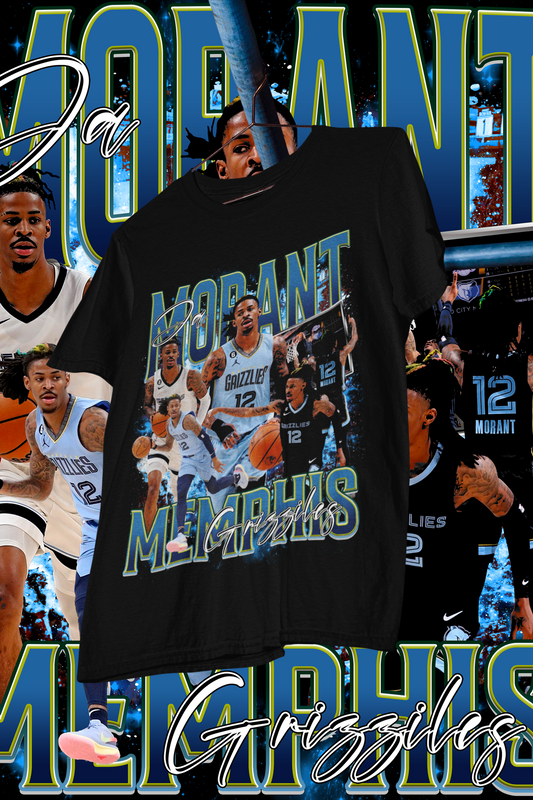 JA MORANT- shirt design, Bootleg tees design, ready to print, Printable design basketball, 90s, DTF,DTG,300 DPI