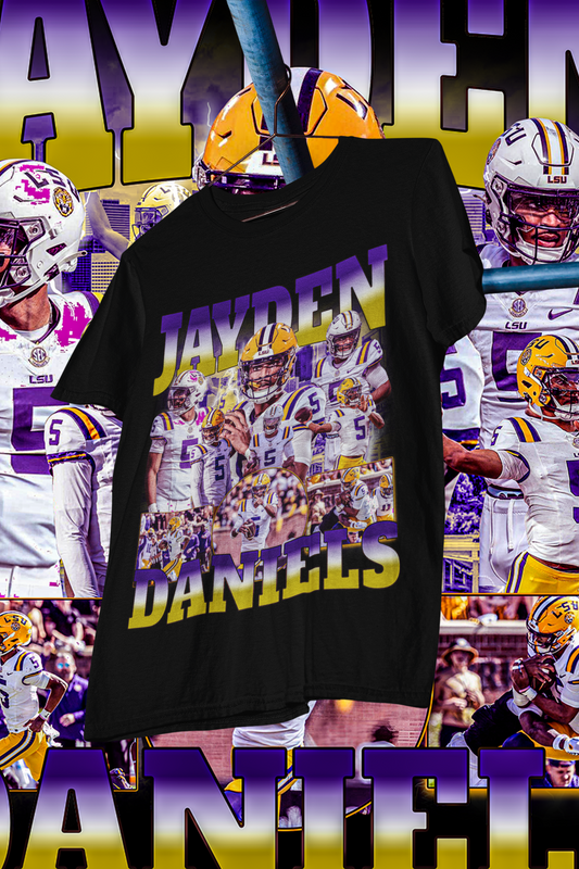JAYDEN DANIELS COLLEGE- shirt design, Bootleg tees design, ready to print, Printable design basketball, 90s, DTF,DTG,300 DPI