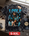 JCOLE Jumbo Print Acid Washed Vintage 90s Style Heavyweight T Shirt