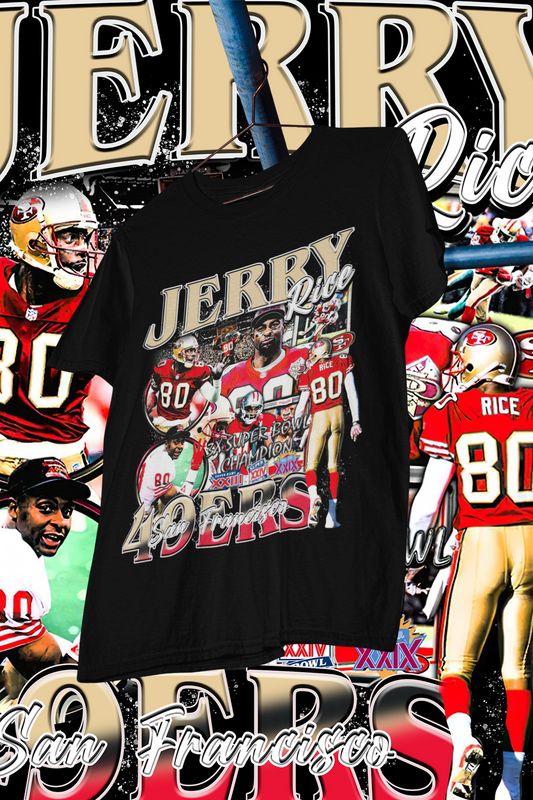 JERRY RICE - shirt design, Bootleg tees design, ready to print, Printable design basketball, 90s, DTF,DTG,300 DPI