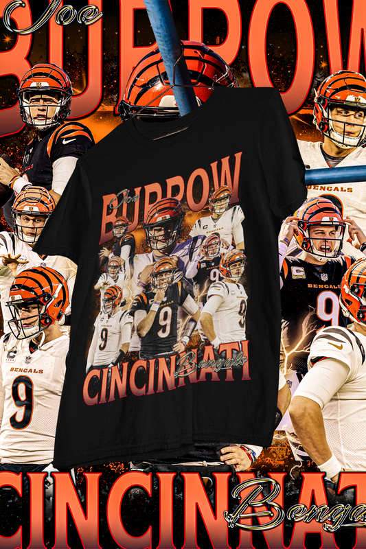 JOE BURROW -shirt design, Bootleg tees design, ready to print, Printable design basketball, 90s, DTF,DTG,300 DPI