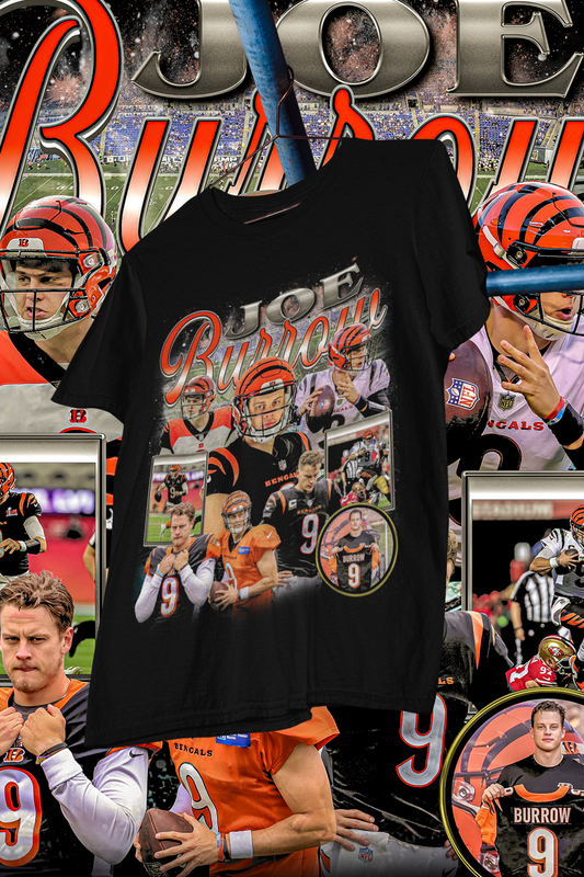 JOE BURROW -shirt design, Bootleg tees design, ready to print, Printable design basketball, 90s, DTF,DTG,300 DPI