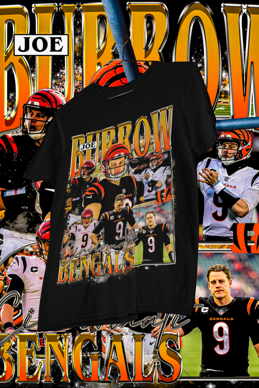 JOE BURROW -shirt design, Bootleg tees design, ready to print, Printable design basketball, 90s, DTF,DTG,300 DPI