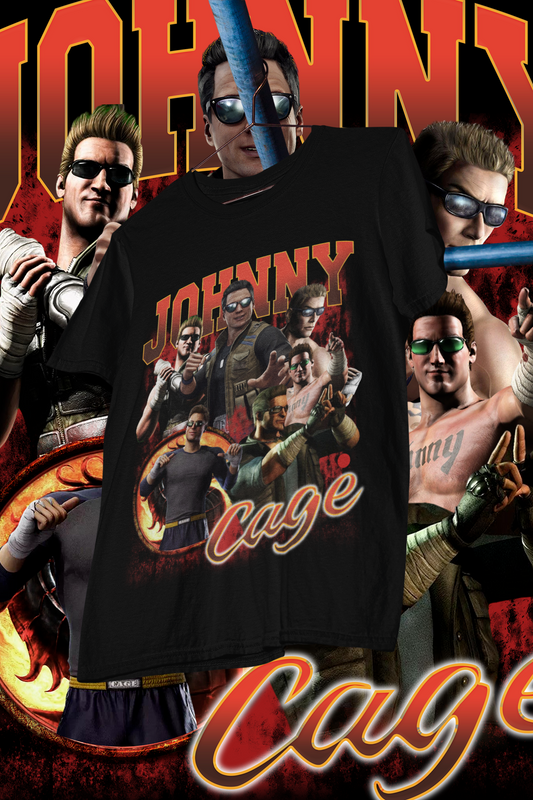 JOHNNY CAGE -shirt design, Bootleg tees design, ready to print, Printable design basketball, 90s, DTF,DTG,300 DPI